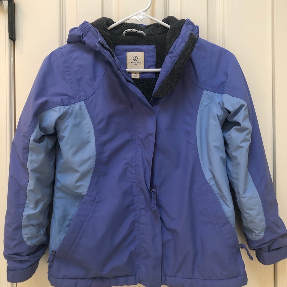 Lands End Girl’s Squall Snow Jacket, Gloves & Hat
